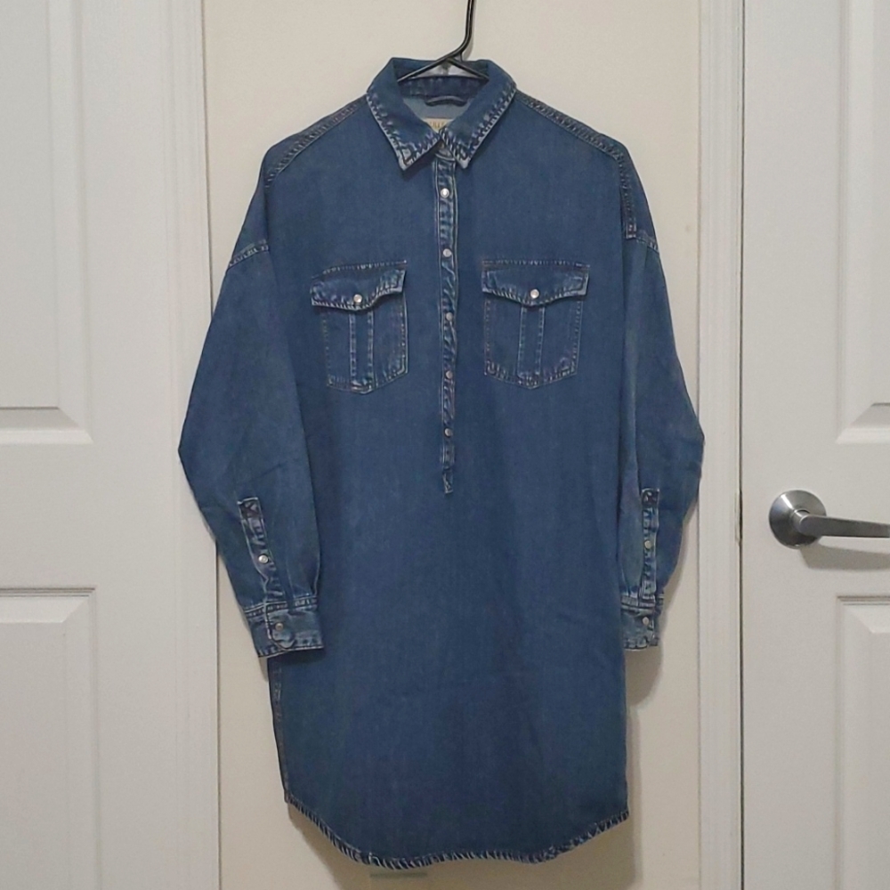 Jeans Shirt Mini Dress/Tunique